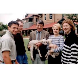 [Entwistle], students and lambs, UNE, 1999