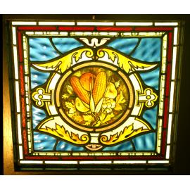 Part of stained glass window, Booloominbah, 2000