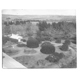 Elevated view of a large garden