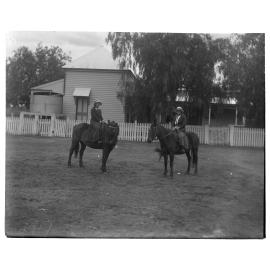 Two women on horseback