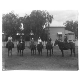 Six women on horseback