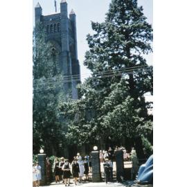 Students outside St. Peters Cathedral