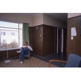Student reading, Wright College, UNE
