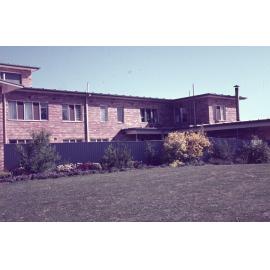 External view of Wright College from back fence, UNE