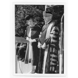 Graduation Ceremony - L T Daley receives honorary degree, 1973