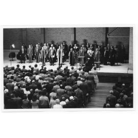 Graduation ceremony in Lazenby Hall, UNE