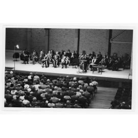 Graduation ceremony in Lazenby Hall, UNE