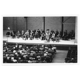 Graduation ceremony in Lazenby Hall, UNE