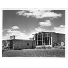 Wright College, external view towards dining hall