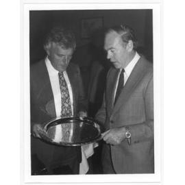 Pro Vice Chancellor Elkin and Vice Chancellor Professor Lazenby, 1977