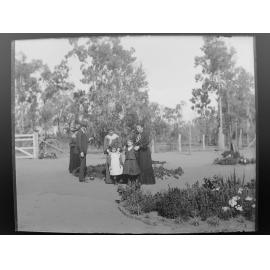 Family in the garden