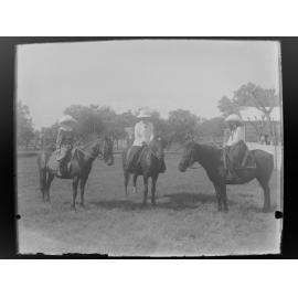 Three women on horseback