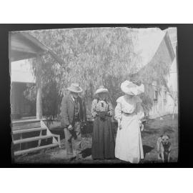 Barronga Group [Two women, a man and a dog standing outside]