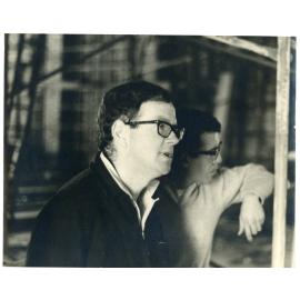 John Ryan and another gentleman on a building site