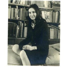 Female student in a dorm room