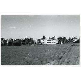 View towards the Wright College construction site, 1958