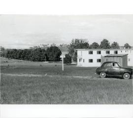 Wright College Construction, car in the forground, 1958