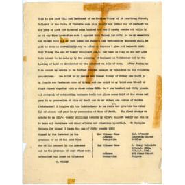 The last Will and Testament of Charles Voisey, 1902