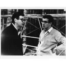John Ryan and another person at a Wright College building site