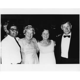 Wright College party, group of four people