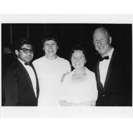 Wright College party, group of four people