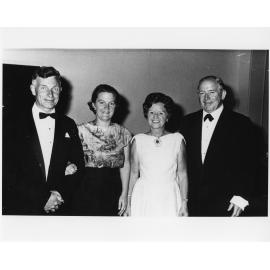 Wright College party, group of four people
