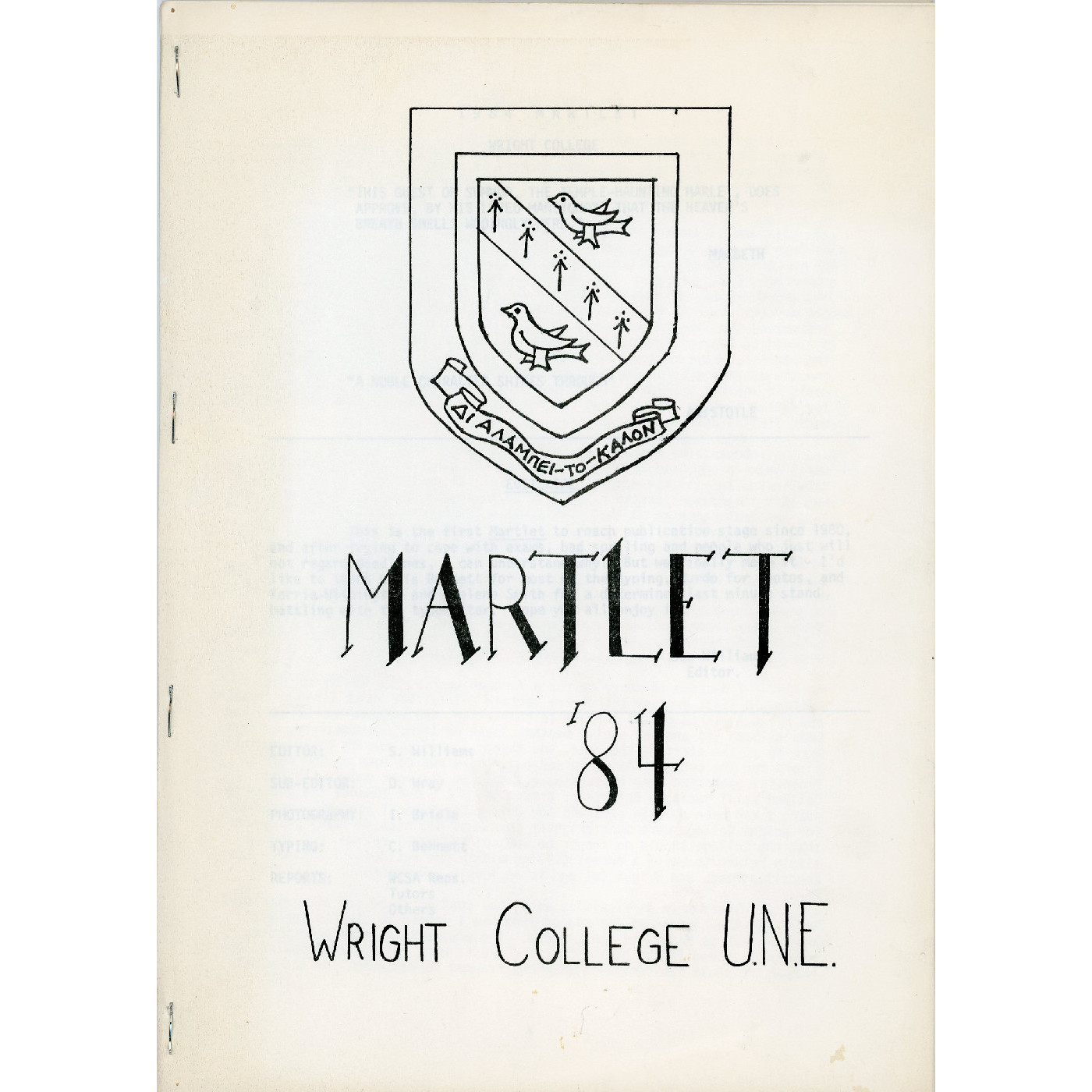 The Martlet 1984