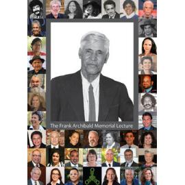 Frank Archibald surrounded by guest speakers 1986 - 2025