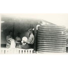 Washing-up, Geology excursion, Crescent Head, 1941