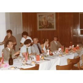 Smith Richardson’s farewell dinner at Wright College Dining Hall, 1983