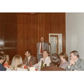 Smith Richardson’s farewell dinner at Wright College Dining Hall, 1983