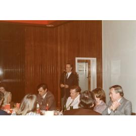 Smith Richardson’s farewell dinner at Wright College Dining Hall, 1983