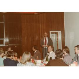 Smith Richardson’s farewell dinner at Wright College Dining Hall, 1983