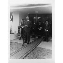Opening of the T.R. Forster Memorial Union by G.E. Forster, University of New England, 1956