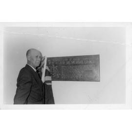 Opening of the T.R. Forster Memorial Union by G.E. Forster, University of New England, 1956