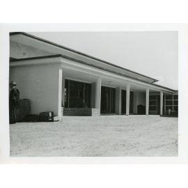 Exterior view of Union buildings, University of New England, 1956