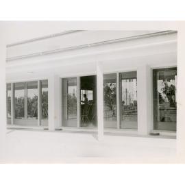 Exterior view of Union buildings, University of New England, 1956