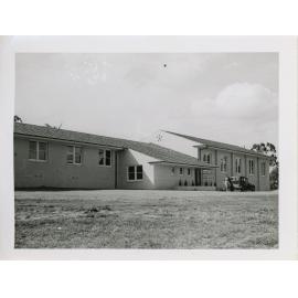Exterior views of Union buildings, University of New England, 1956