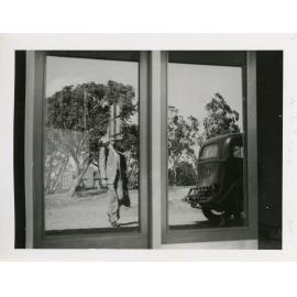 View from the original south entrance of the Union building, towards Booloominbah, 1956