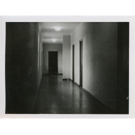 Upstairs passage, (demolished in building of Lazenby Hall), 1956