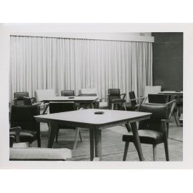 Union Complex UNE, interior views of four common rooms, 1956