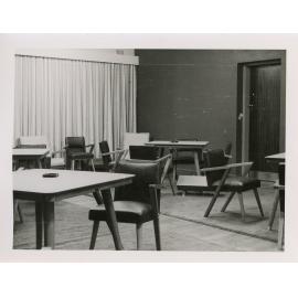 Union Complex UNE, interior views of four common rooms, 1956