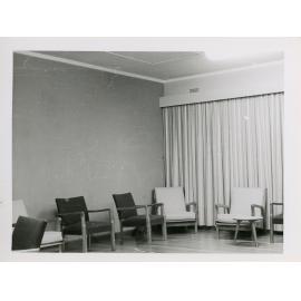 Union Complex UNE, interior views of four common rooms, 1956