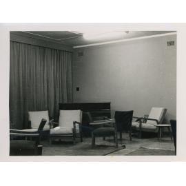 Union Complex UNE, interior views of four common rooms, 1956