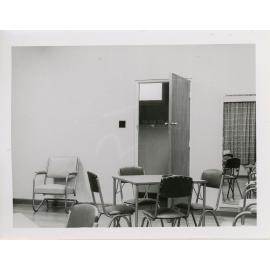 Union Complex UNE, interior views of four common rooms, 1956