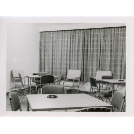 Union Complex UNE, interior views of four common rooms, 1956
