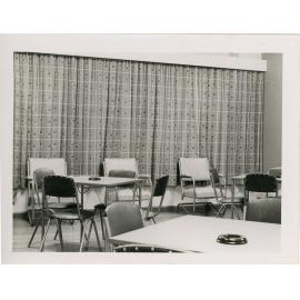 Union Complex UNE, interior views of four common rooms, 1956