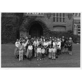 White family reunion group at Booloominbah, 1988