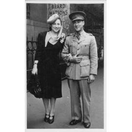 Trevor and Mary Jack in Sydney before their marriage, October 1944