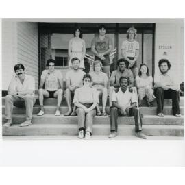 Wright College students in front of Epsilon Block